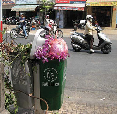 Thùng rác phân loại - sống xanh